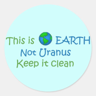 earth-uranus classic round sticker