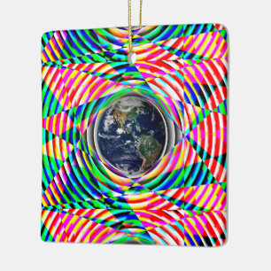 Earth Vibes by Kenneth Yoncich Ceramic Ornament