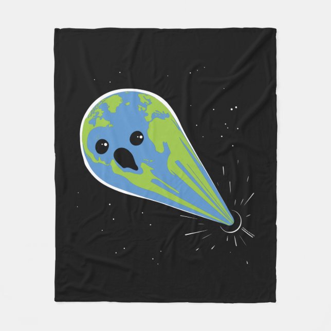 Earth Vs. Black Hole Fleece Blanket (Front)