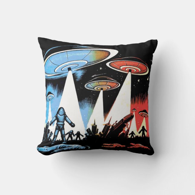 Earth vs the UFO Cushion (Front)