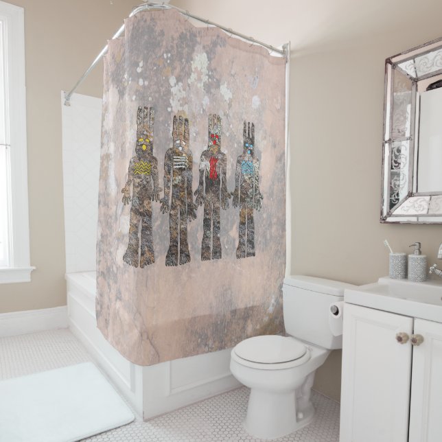 Earth Wind Fire and Water Shower Curtain (In Situ)