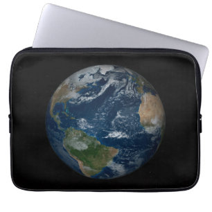 Earth With Clouds And Sea Ice Laptop Sleeve