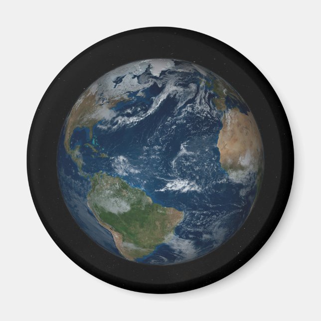 Earth With Clouds And Sea Ice Magnet (Front)