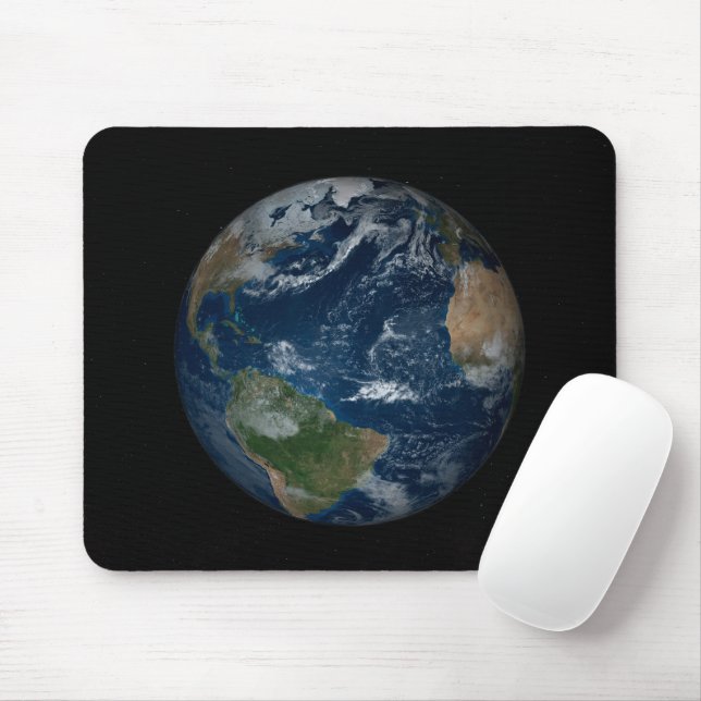 Earth With Clouds And Sea Ice Mouse Pad (With Mouse)