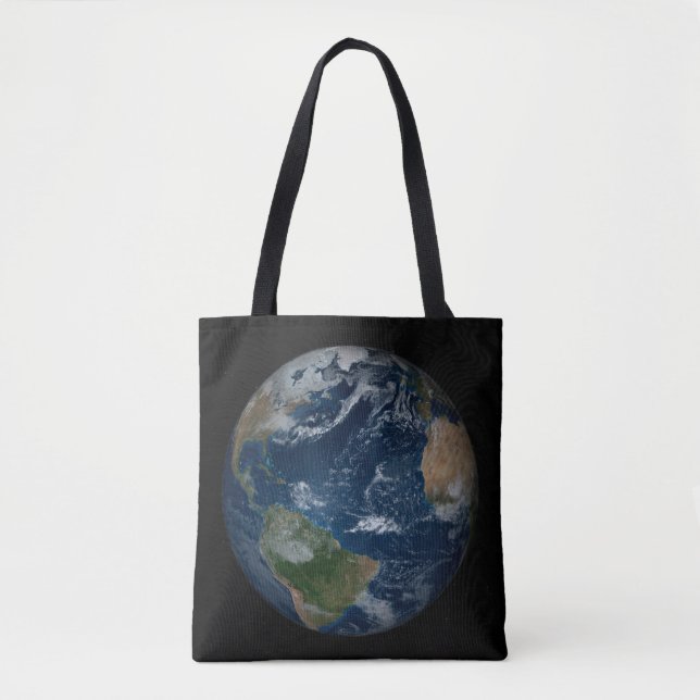 Earth With Clouds And Sea Ice Tote Bag (Front)