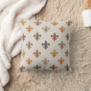 Earth Woodlands Fleur-de-lis Design Light Cushion