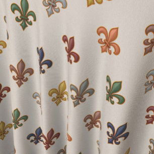Earth Woodlands Fleur-de-lis Design Light Fabric