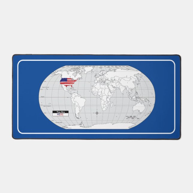 Earth, You Are Here  Desk Mat (Front)