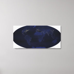 EarthÃ¯Â¿Â½s human-generated nighttime lights Canvas Print