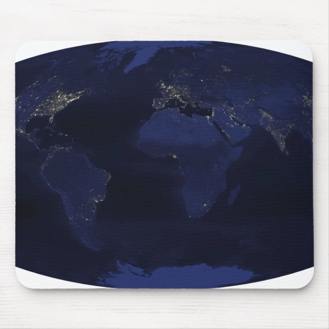 EarthÃ¯Â¿Â½s human-generated nighttime lights Mouse Pad (Front)