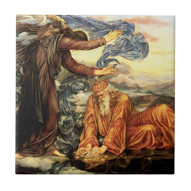 Earthbound by Evelyn De Morgan, Victorian Art Tile (Front)