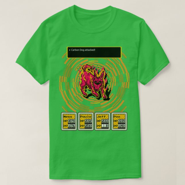 Earthbound Carbon Dog  T-Shirt (Design Front)