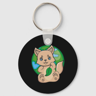 Earthday Everyday Dingo Love World Earth Day Recyc Key Ring
