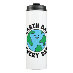 EarthDay Everyday Ecofriendly Icon Happy Earth Cli Thermal Tumbler
