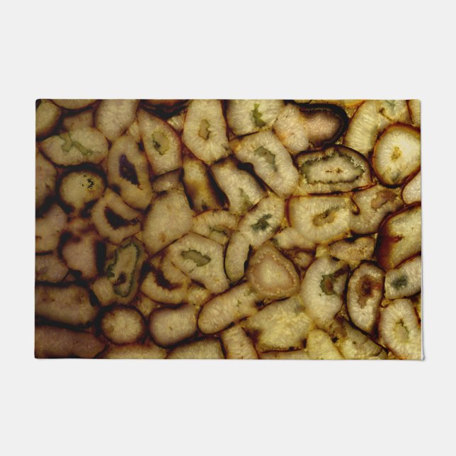 Earthen Green gold Quartz Agates   Doormat (Front)