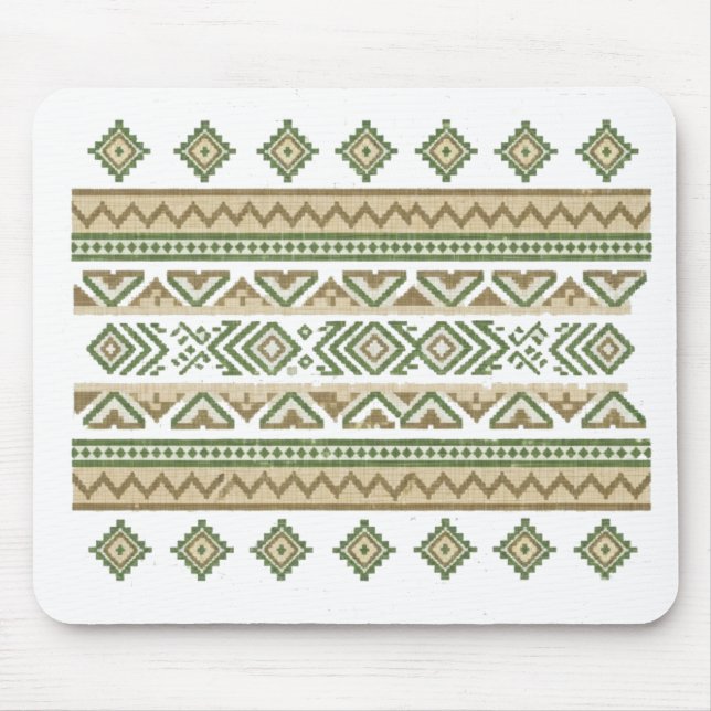 Earthen Ikat Tapestry Mouse Pad (Front)