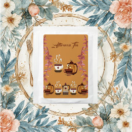 Earthen Mud Brown Teapot Afternoon High Tea Party