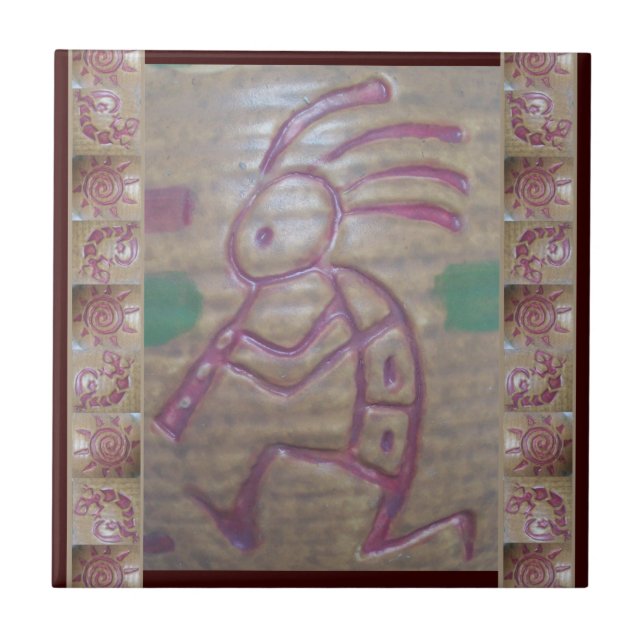 Earthenware Kokopelli Tile (Front)