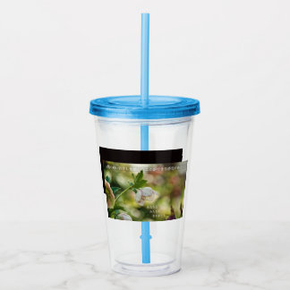 Earthlight and Healing Japanese Flowers and Poetry Acrylic Tumbler