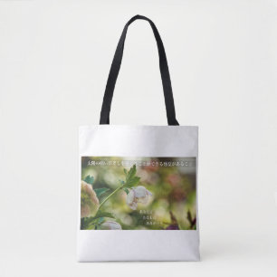 Earthlight and Healing Japanese Flowers and Poetry Tote Bag