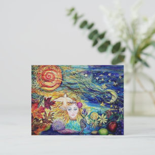 "Earthly Delights" original watercolor painting Postcard