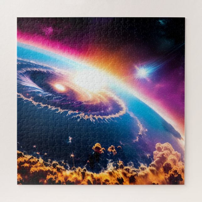 Earthly Galactic Outer Space Phenomenal Landscape Jigsaw Puzzle (Horizontal)