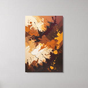 Earthly Harmony - Textured Abstract Oil Painting Canvas Print