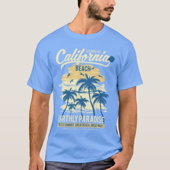 Earthly Paradise California Beach T-Shirt (Front)