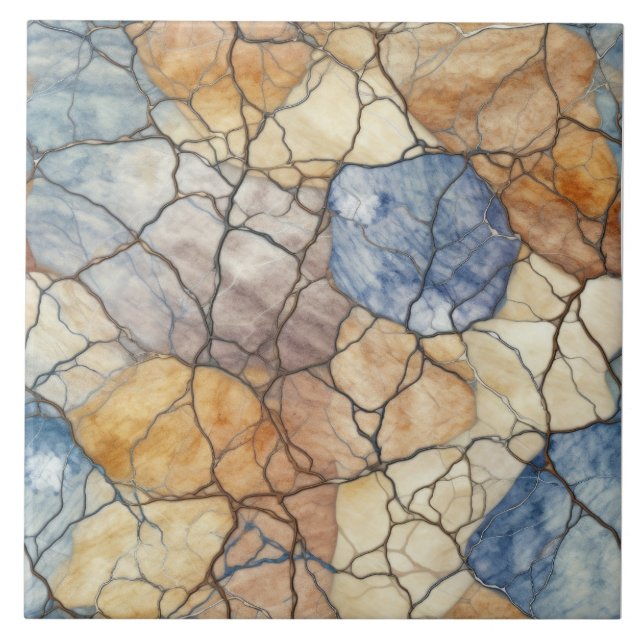 Earthly Tone Marble Pattern Tile (Front)