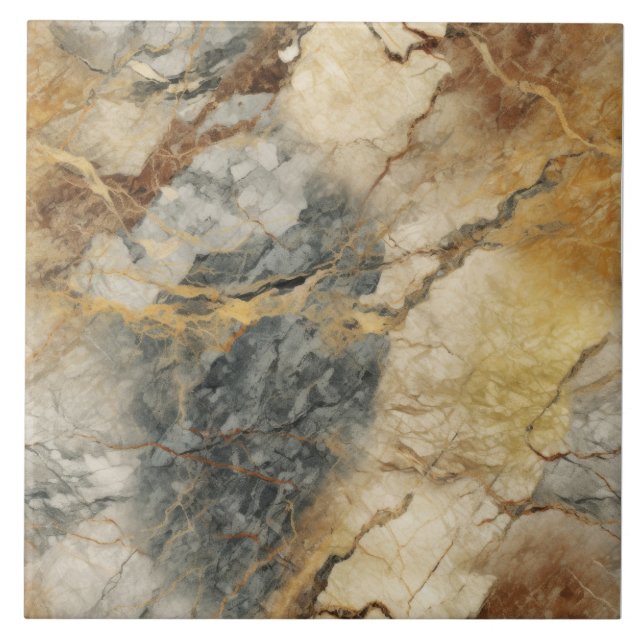 Earthly Tone Marble Pattern Tile (Front)