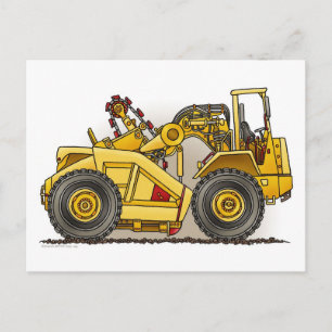 Earthmover Scraper Post Card