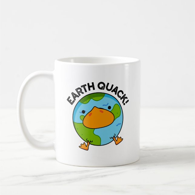 Earthquack Funny Earthquake Pun  Coffee Mug (Left)
