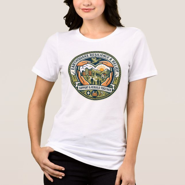 Earthquake Relief & Resilience Women's Tee (Front)