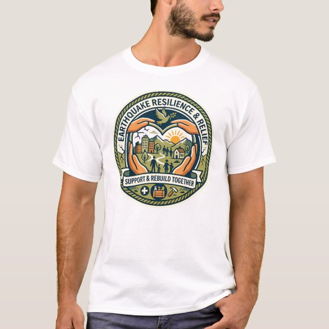 Earthquake Resilience & Support Tee (Front)