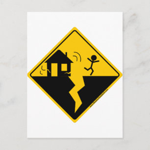 Earthquake Warning Merchandise and Clothing Postcard