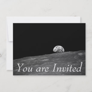 Earthrise from Apollo 8 Moon Mission Invitation