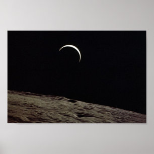 Earthrise from Lunar Orbit (Apollo 15) Poster