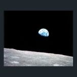 Earthrise from moon poster<br><div class="desc">High Resolution NASA image taken from lunar orbit of the planet Earth. "When you see the Earth from space, you don't see any divisions of nation-states there. This may be the symbol of the new mythology to come; this is the country we will celebrate, and these are the people we...</div>