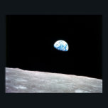 Earthrise over the Moon Poster<br><div class="desc">Picture of Earth from Apollo</div>