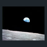 Earthrise over the Moon Poster<br><div class="desc">Picture of Earth from Apollo</div>
