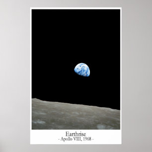 Earthrise Photo Print Apollo 8, Space Wall Art 17
