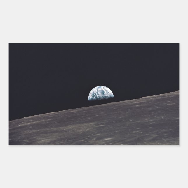 Earthrise Rectangular Sticker (Front)