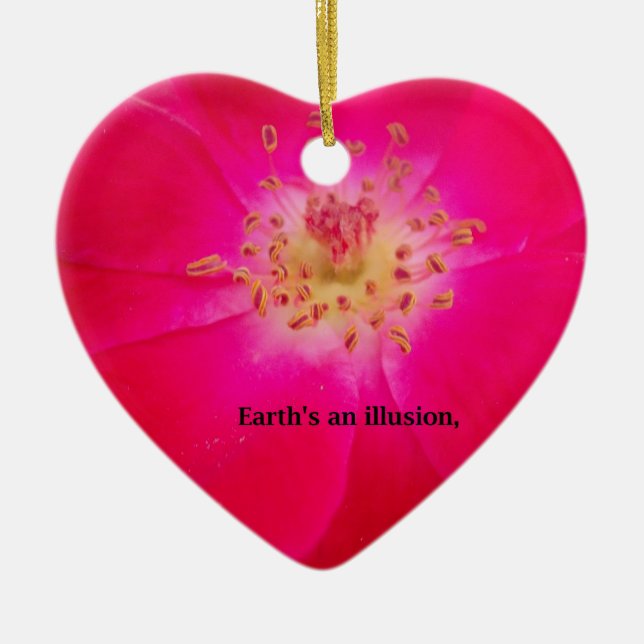 Earth's an Illusion Ceramic Tree Decoration (Front)