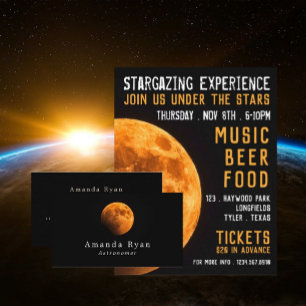 Earth's Blood Moon, Astronomy Business Card