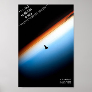 Earth's colourful horizon from the ISS Poster