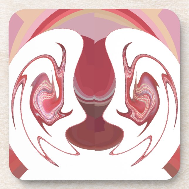 Earth's Embers: Textured Tapestry of Africa Coaster (Front)