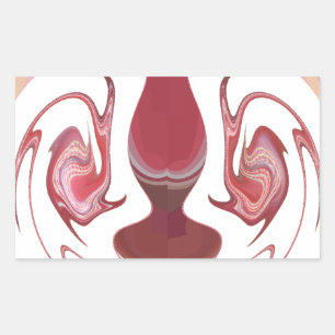 Earth's Embers: Textured Tapestry of Africa Rectangular Sticker