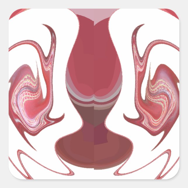 Earth's Embers: Textured Tapestry of Africa Square Sticker (Front)