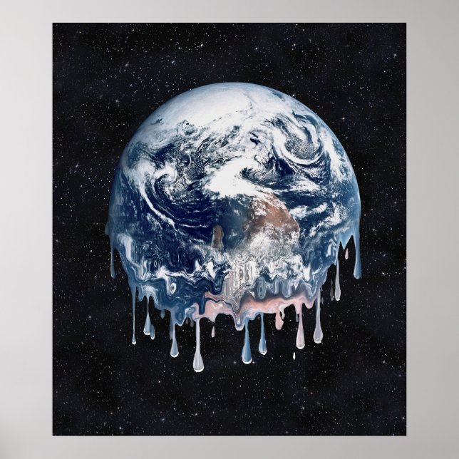 Earth's Global Warming Meltdown Poster (Front)