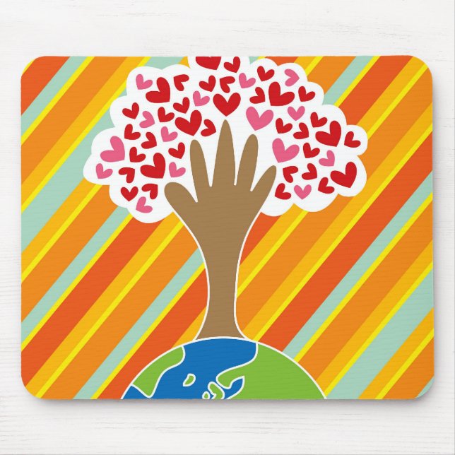 Earth's Hand & Tree of Love Mousepad (Front)